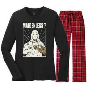 Maidenless No Maidens Women's Long Sleeve Flannel Pajama Set 