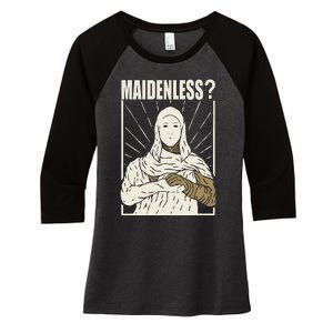 Maidenless No Maidens Women's Tri-Blend 3/4-Sleeve Raglan Shirt