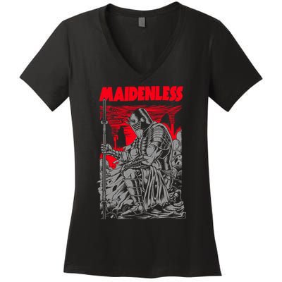Maidenless | No Maidens Women's V-Neck T-Shirt