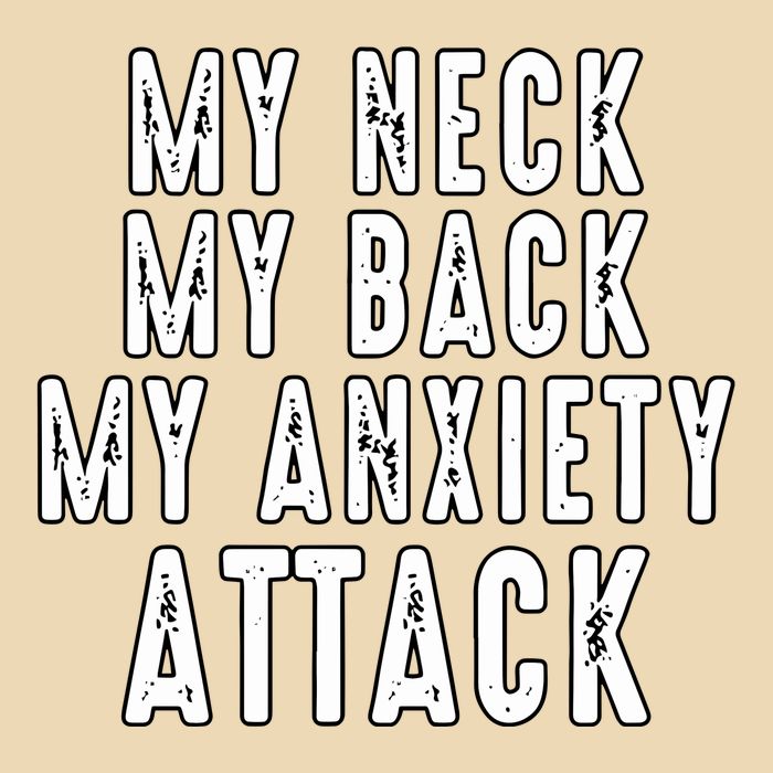 My Neck My Back My Anxiety Attack Zip Tote Bag