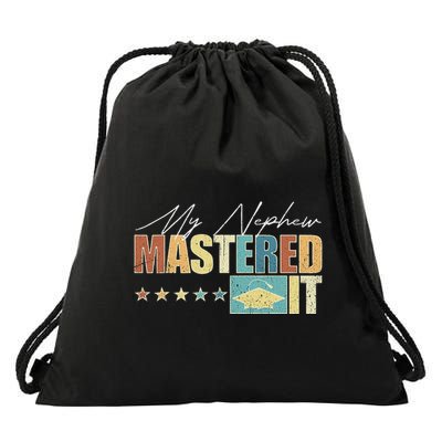 My Nephew Mastered It Class Of 2024 Vintage Masters Drawstring Bag