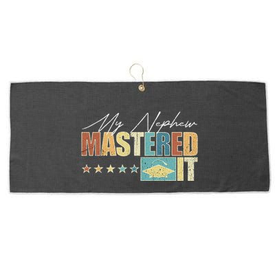 My Nephew Mastered It Class Of 2024 Vintage Masters Large Microfiber Waffle Golf Towel