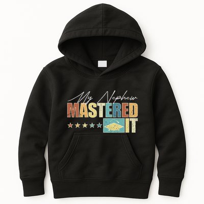 My Nephew Mastered It Class Of 2024 Vintage Masters Kids Hoodie