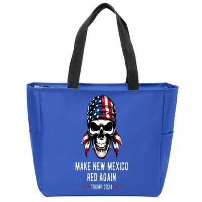 Make New Mexico Red Again Skull Republican Trump 2024 Zip Tote Bag