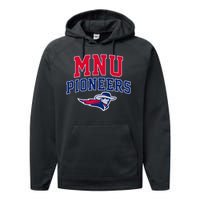 Midamerica Nazarene Mnu Pioneers Arch Vintage Performance Fleece Hoodie