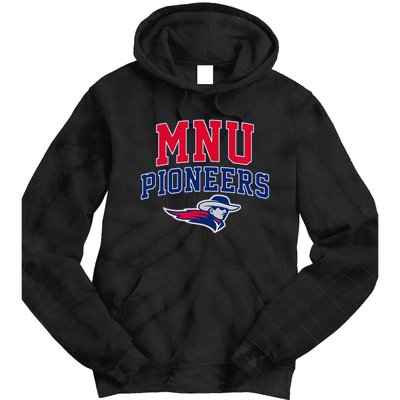 Midamerica Nazarene Mnu Pioneers Arch Vintage Tie Dye Hoodie