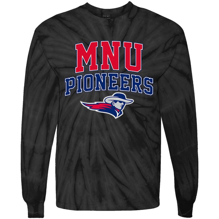 Midamerica Nazarene Mnu Pioneers Arch Vintage Tie-Dye Long Sleeve Shirt