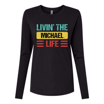 Michael Name Womens Cotton Relaxed Long Sleeve T-Shirt