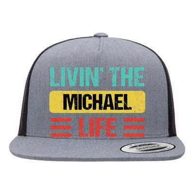 Michael Name Flat Bill Trucker Hat