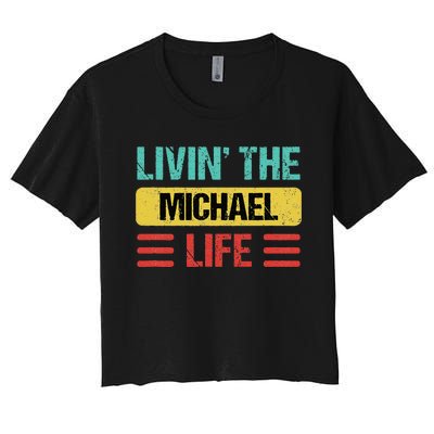 Michael Name Women's Crop Top Tee