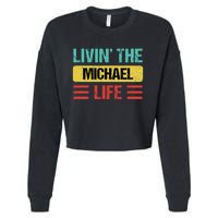 Michael Name Cropped Pullover Crew