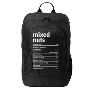 Mixed Nuts Nutrition Facts Funny Thanksgiving Christmas Food City Backpack