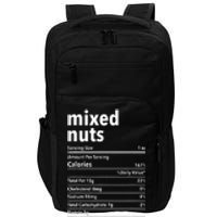 Mixed Nuts Nutrition Facts Funny Thanksgiving Christmas Food Impact Tech Backpack