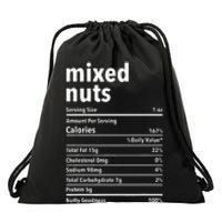 Mixed Nuts Nutrition Facts Funny Thanksgiving Christmas Food Drawstring Bag