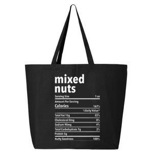 Mixed Nuts Nutrition Facts Funny Thanksgiving Christmas Food 25L Jumbo Tote