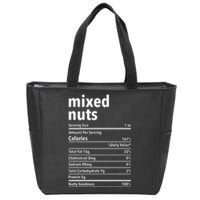 Mixed Nuts Nutrition Facts Funny Thanksgiving Christmas Food Zip Tote Bag