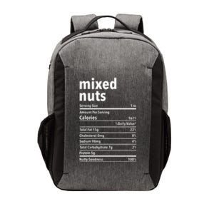 Mixed Nuts Nutrition Facts Funny Thanksgiving Christmas Food Vector Backpack