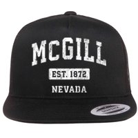 Mcgill Nevada Nv Vintage Sports Established Flat Bill Trucker Hat