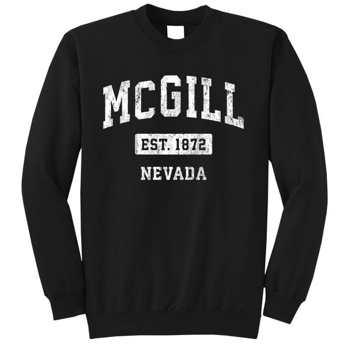 Mcgill Nevada Nv Vintage Sports Established Tall Sweatshirt