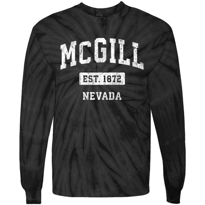 Mcgill Nevada Nv Vintage Sports Established Tie-Dye Long Sleeve Shirt