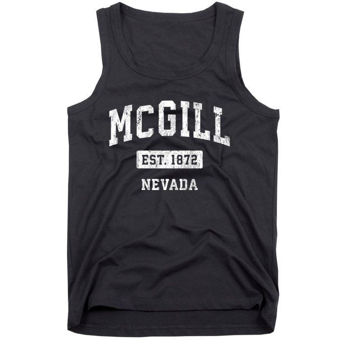 Mcgill Nevada Nv Vintage Sports Established Tank Top