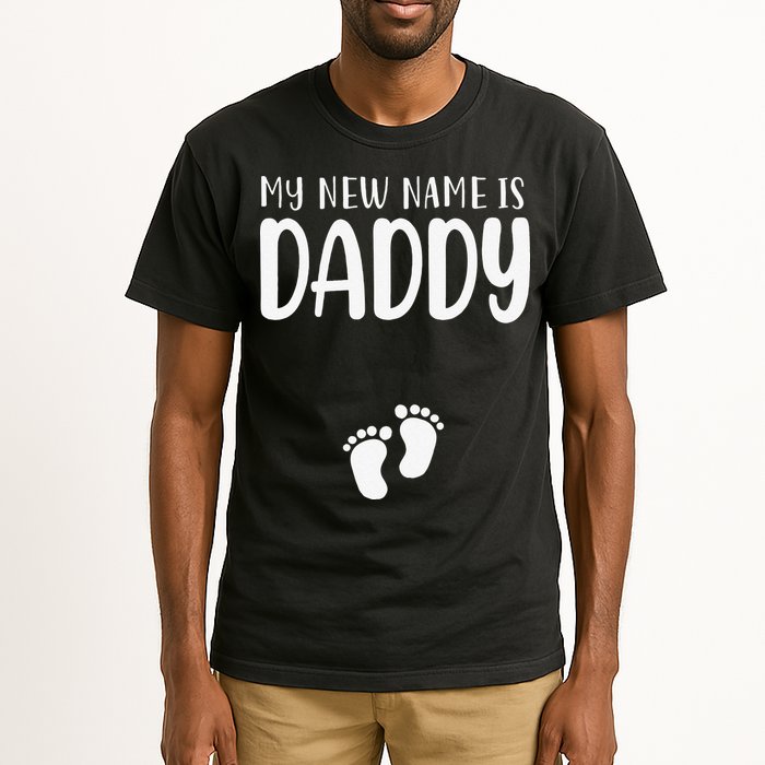 My New Name Is Daddy Happy Father Day Pregnancy Announcement Tall T-Shirt