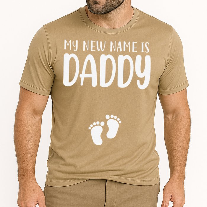 My New Name Is Daddy Happy Father Day Pregnancy Announcement Performance Shirt