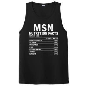 Msn Nurse Nutrition Facts Funny Thanksgiving Christmas PosiCharge Competitor Tank