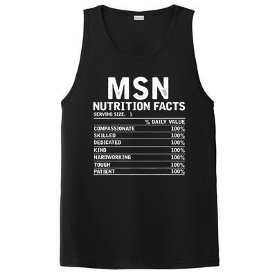 Msn Nurse Nutrition Facts Funny Thanksgiving Christmas PosiCharge Competitor Tank