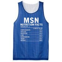 Msn Nurse Nutrition Facts Funny Thanksgiving Christmas Mesh Reversible Basketball Jersey Tank