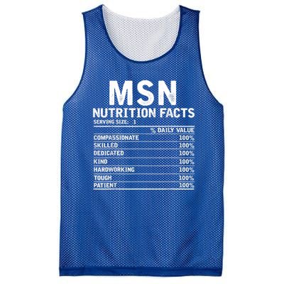 Msn Nurse Nutrition Facts Funny Thanksgiving Christmas Mesh Reversible Basketball Jersey Tank