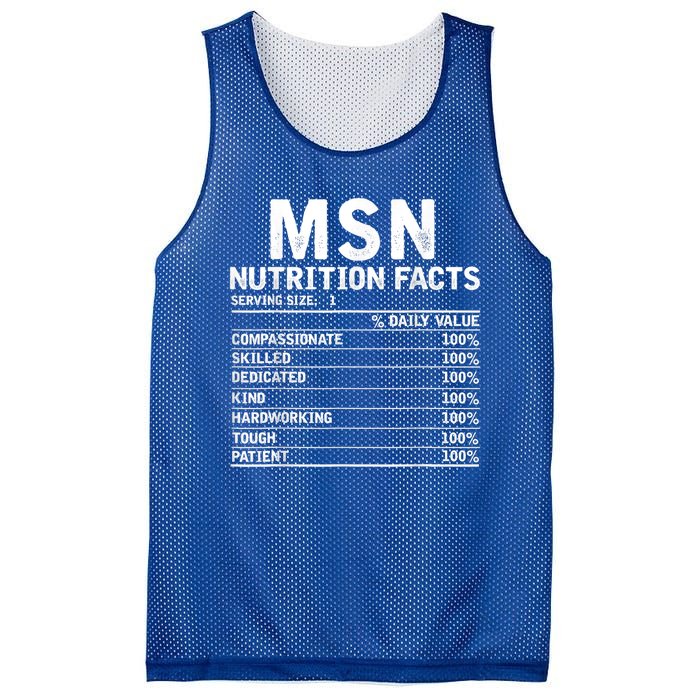 Msn Nurse Nutrition Facts Funny Thanksgiving Christmas Mesh Reversible Basketball Jersey Tank