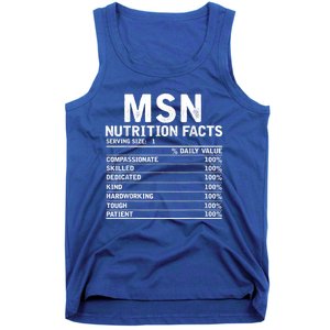 Msn Nurse Nutrition Facts Funny Thanksgiving Christmas Tank Top