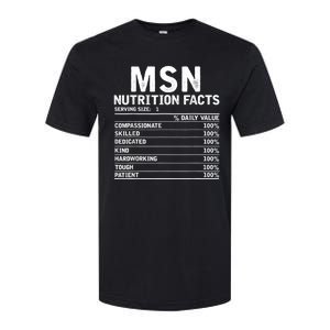 Msn Nurse Nutrition Facts Funny Thanksgiving Christmas Softstyle CVC T-Shirt