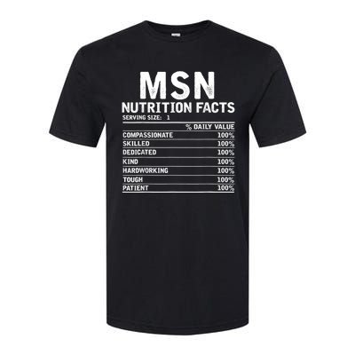 Msn Nurse Nutrition Facts Funny Thanksgiving Christmas Softstyle CVC T-Shirt