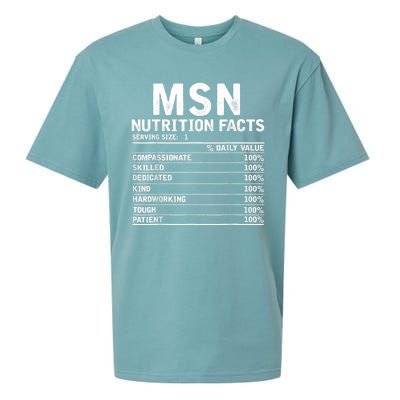 Msn Nurse Nutrition Facts Funny Thanksgiving Christmas Sueded Cloud Jersey T-Shirt