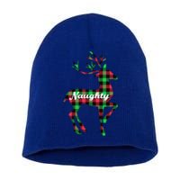 Matching Naughty Nice Gift Naughty List Xmas Reindeer Gift Short Acrylic Beanie