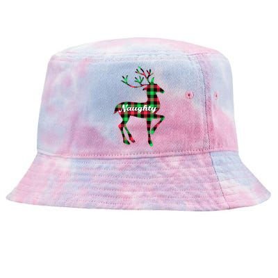 Matching Naughty Nice Gift Naughty List Xmas Reindeer Gift Tie-Dyed Bucket Hat