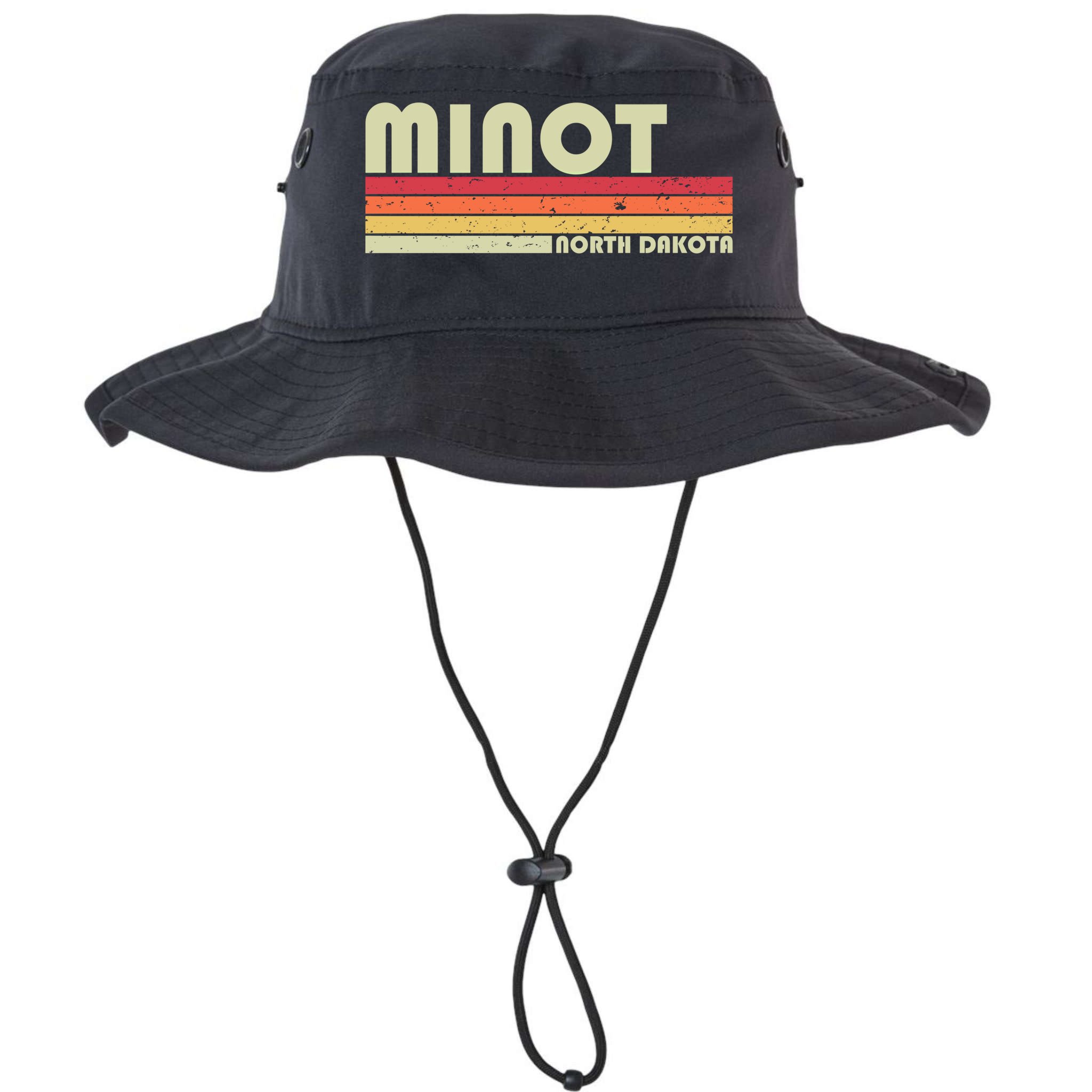 Minot Nd North Dakota Funny City Home Roots Gift Retro 80s Cute Gift Bucket Hat