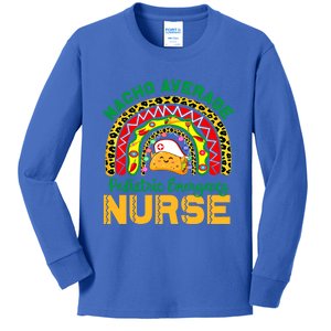 Mexican Nurse Nacho Average Pediatric Emergency Nurse Cool Gift Kids Long Sleeve Shirt