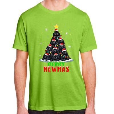 Merry Newmas Newfoundland Christmas Tree Dog Lovers Holiday Adult ChromaSoft Performance T-Shirt