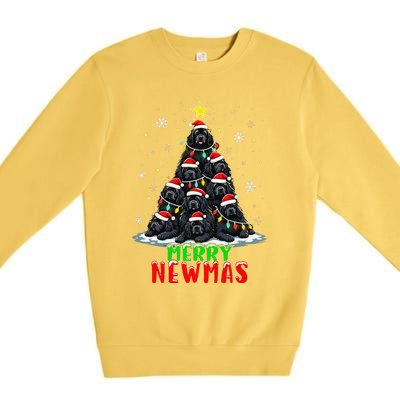 Merry Newmas Newfoundland Christmas Tree Dog Lovers Holiday Premium Crewneck Sweatshirt