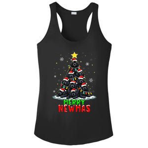 Merry Newmas Newfoundland Christmas Tree Dog Lovers Holiday Ladies PosiCharge Competitor Racerback Tank