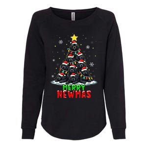 Merry Newmas Newfoundland Christmas Tree Dog Lovers Holiday Womens California Wash Sweatshirt