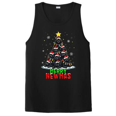 Merry Newmas Newfoundland Christmas Tree Dog Lovers Holiday PosiCharge Competitor Tank