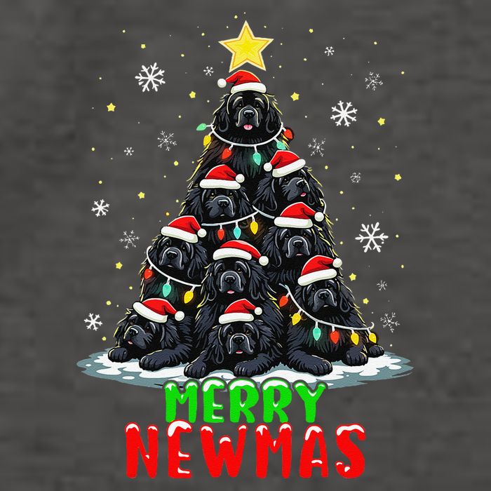 Merry Newmas Newfoundland Christmas Tree Dog Lovers Holiday Vector Backpack