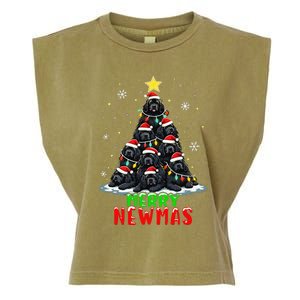 Merry Newmas Newfoundland Christmas Tree Dog Lovers Holiday Garment-Dyed Women's Muscle Tee