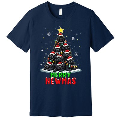 Merry Newmas Newfoundland Christmas Tree Dog Lovers Holiday Premium T-Shirt