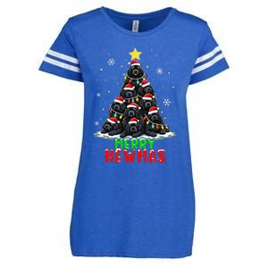 Merry Newmas Newfoundland Christmas Tree Dog Lovers Holiday Enza Ladies Jersey Football T-Shirt