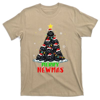 Merry Newmas Newfoundland Christmas Tree Dog Lovers Holiday T-Shirt